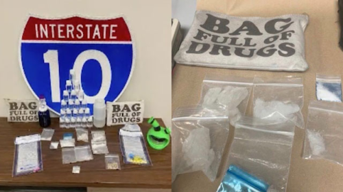 Detenidos Por Llevar Drogas En Una Bolsa Etiquetada Como Bolsa Llena De Drogas