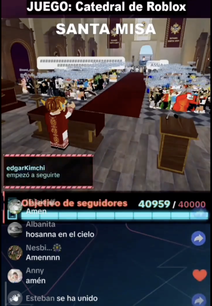 parroquia peruana que hace misas en roblox y las retransmite por tiktok