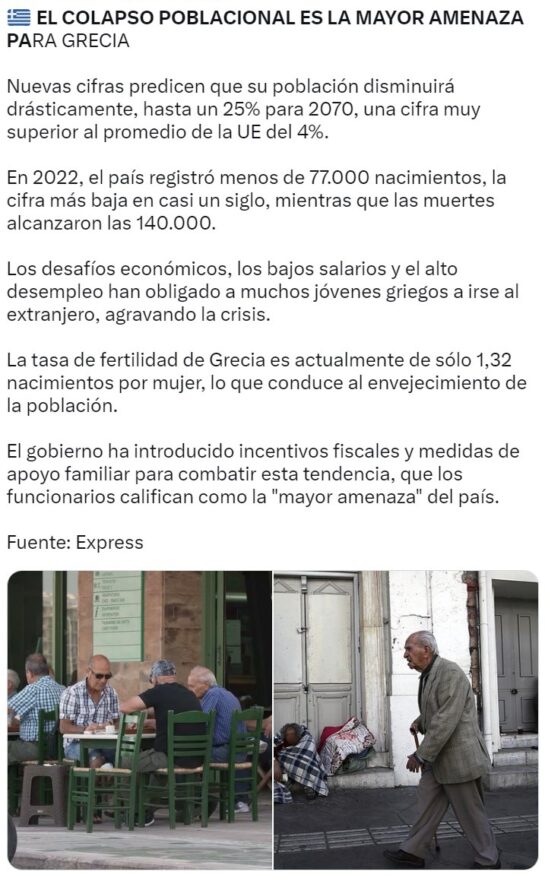 En Grecia mueren el doble de personas de las que nacen. 1 En Grecia Mueren El Doble De Personas De Las Que Nacen