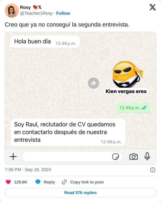 No habrá segunda entrevista señorita... 8 No Habra Segunda Entrevista Senorita