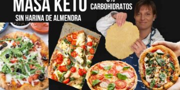 3 Ingredientes, Masa pollo Keto Pizza, SIN CARBOHIDRATOS, muy fácil y rápida.