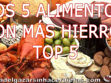 LOS 5 ALIMENTOS CON MÁS HIERRO TOP 5 ADELGAZAR SIN HACER DIETAS