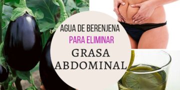 agua de berenjena para perder grasa abdominal