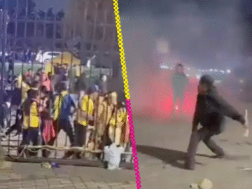 Pelea campal entre aficionados del América y Toluca por la serenata azulcrema