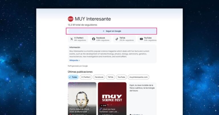 ¿Quieres aprender algo nuevo cada día? Así puedes seguir a Muy Interesante en Google y tener ciencia, historia y curiosidades al alcance de tu dedo 1 ¿Quieres aprender algo nuevo cada día? Así puedes seguir a Muy Interesante en Google y tener ciencia, historia y curiosidades al alcance de tu dedo