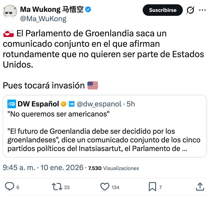 Trump: “Vamos a hacer algo con Groenlandia, por las buenas o por las malas”. 4 Captura de Pantalla 2026 01 10 a las 15.13.051